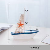 Wooden Canvas Boat Ornaments
